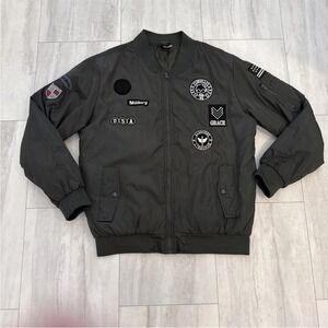 Rare find! ORIGINAL DELUXE Men's Lightweight Bomber Camo Green Jacket Size XL